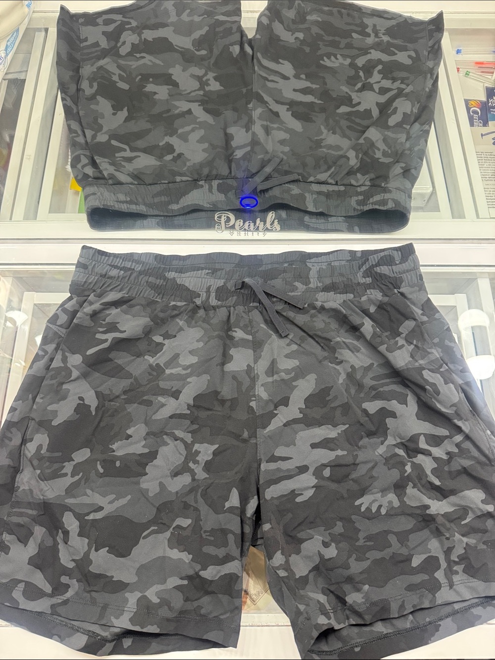 Tuff Athletics Men's Gray Camo Athletic Shorts